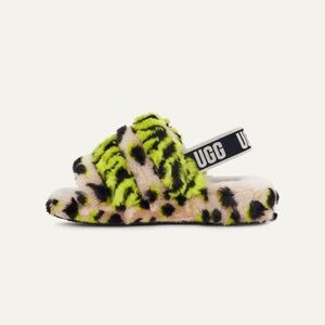 New UGG Fluff Yeah Animalia Slippers - Size 7